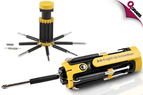 From QR39, Be Your Own Handy Man with an 8-in-1 Light Up Screwdriver! (Up to QR198 Value)